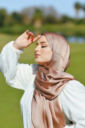 hijab satin de soie branze 93/4990